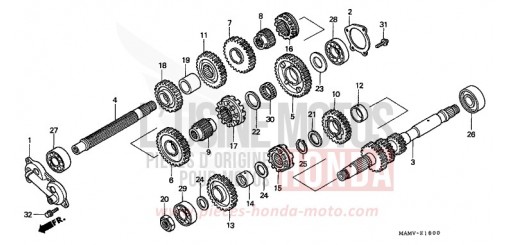 BOITE DE VITESSES GL1500AV de 1997
